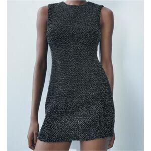 Nwt-Zara- BEADED SHORT DRESS ZW COLLECTION-M